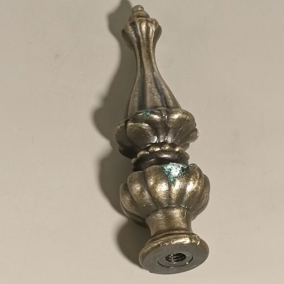 Other - Vintage Metal Lamp Finial Urn/Acorn Shape Aged Patina Replacement 3.5"